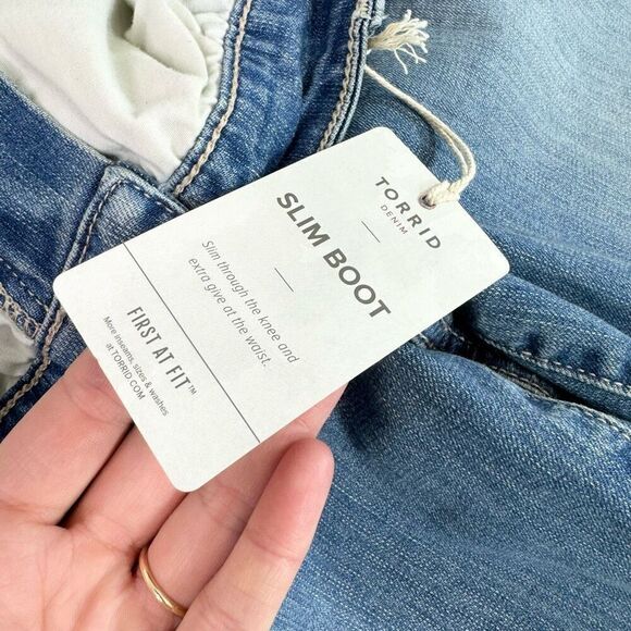 Torrid Denim Jeans Womens Size 22R Blue First At Fit Slim Boot Five Pocket new - Picture 8 of 12